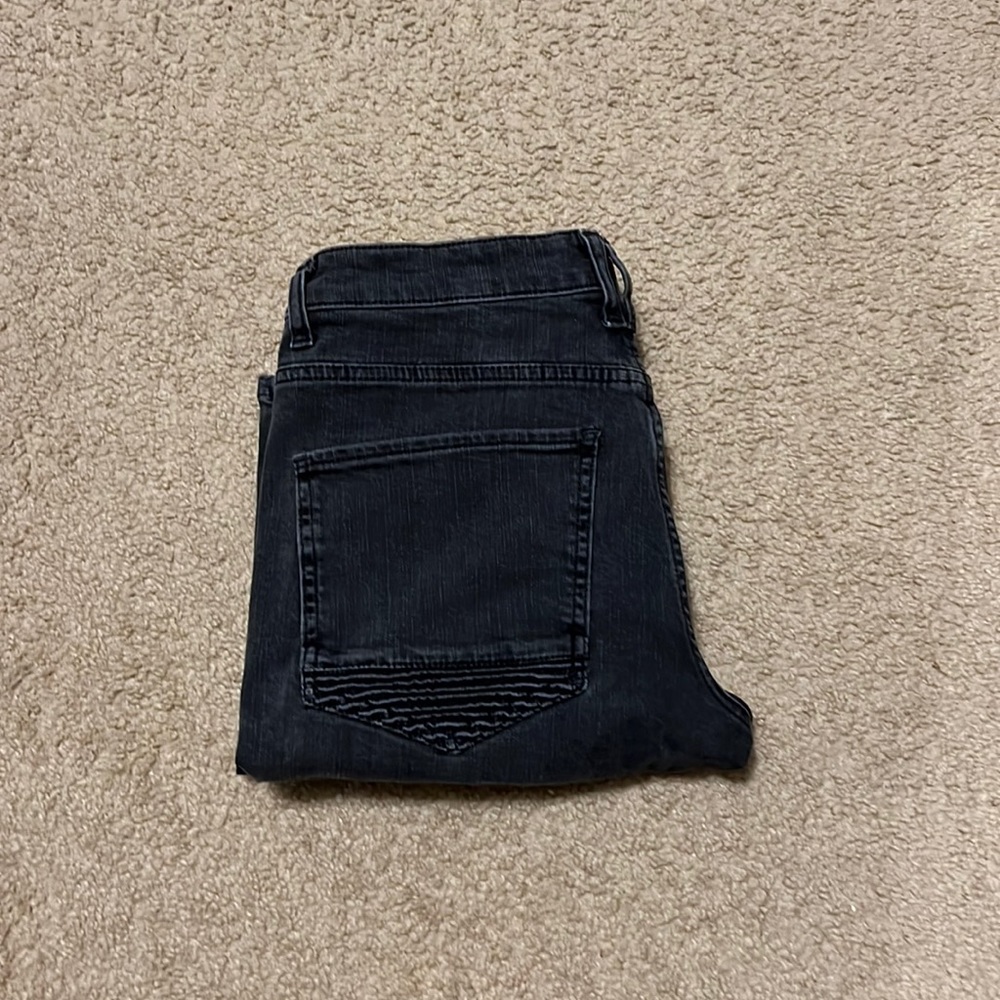 Black biker jeans